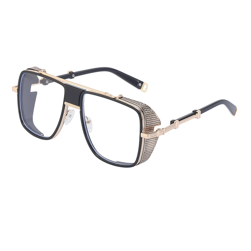 B-boy freezing mid-airflare wearing Casablanca aviators with graffiti-reflective lenses