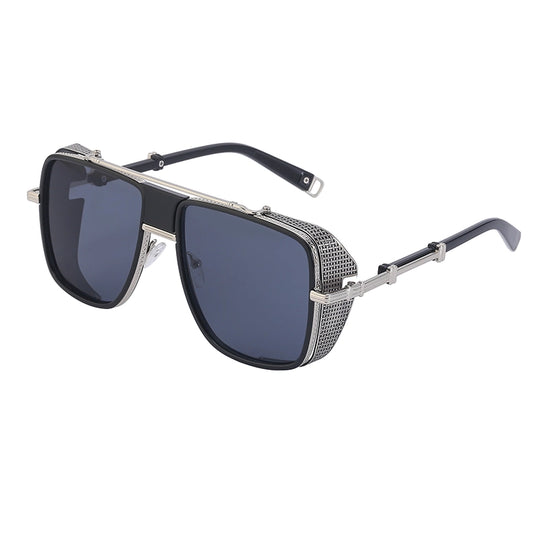 B-boy freezing mid-airflare wearing Casablanca aviators with graffiti-reflective lenses